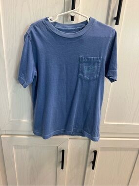 Vineyard Vines Kids Blue Pocket Tee with Whale Logo